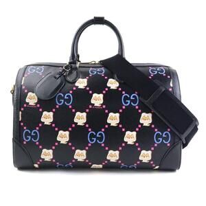 Gucci Boston bag leather black multicolor